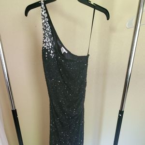 Black and Silver Beading Dress